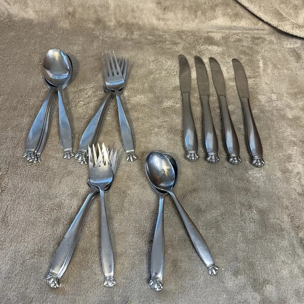 Vintage Empress Stainless Steel Flatware MCM Full Service For 4 - 20‎ Pieces